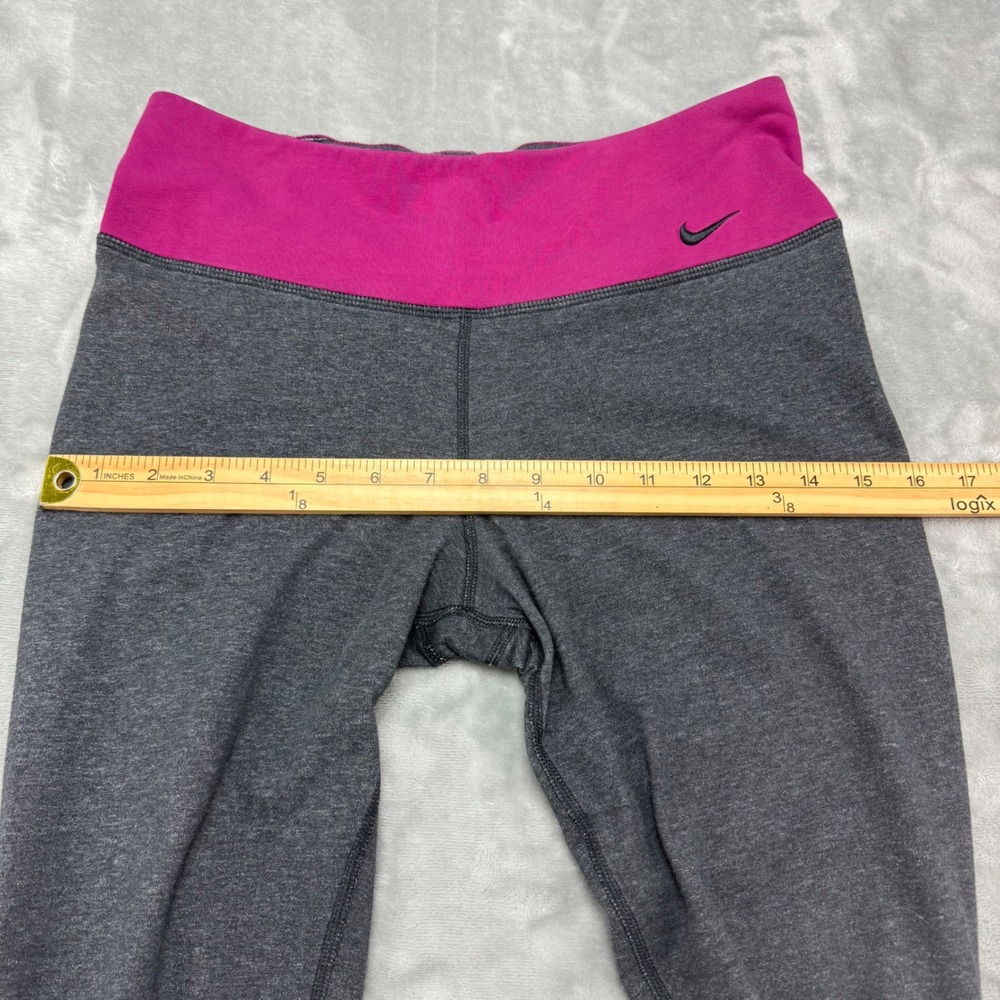 Nike Dri Fit Workout Yoga Pants Gray Pink Womens Size M - Picture 8 of 10